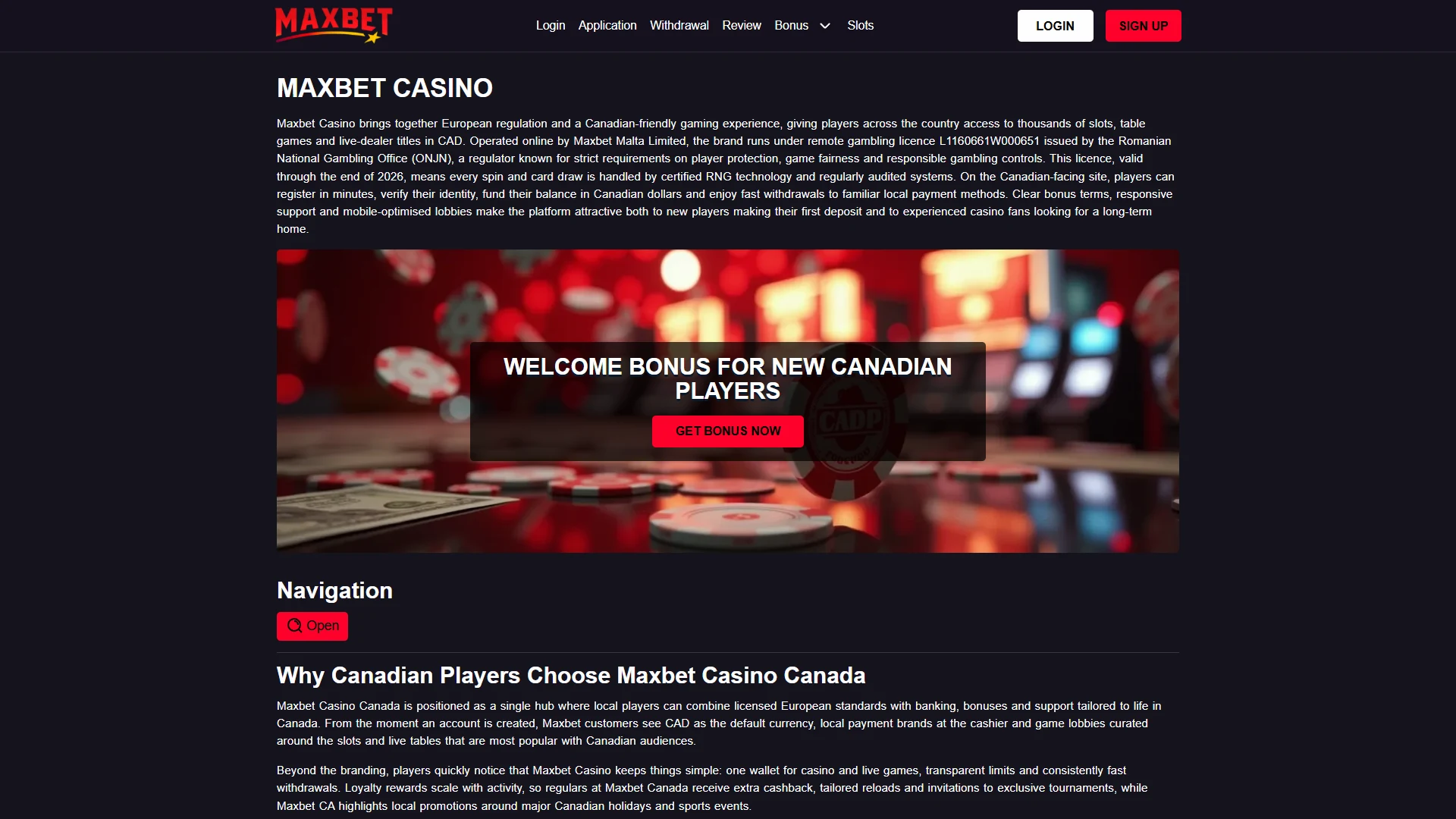 Maksbet homepage
